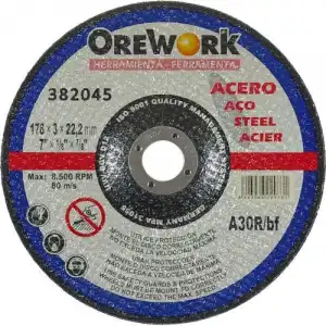 Orework Disco Profesional Corte Acero 178x3x22mm