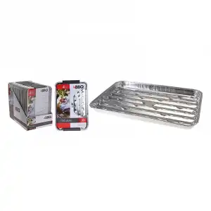 Pack 4 bandejas de aluminio desechables