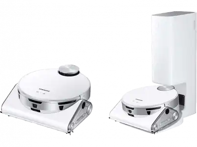 Robot aspirador - Samsung Jet Bot AI+ VR50T95735W/WA, 170 AW, 90 min, 74 dBA, Reconocimiento de objetos, Blanco