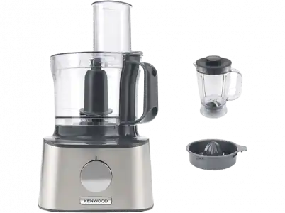 Robot de cocina - Kenwood Multipro Compact FDM301SS, 800 W, 2.1 L, 5 Funciones, 2 Velocidades, Plata