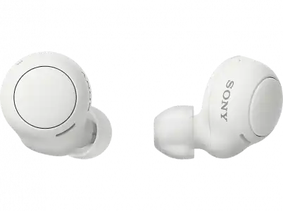 Auricular True Wireless - Sony WFC500W, Carga rápida, Autonomía 20h, Google Assistant, Siri, Con funda, Bluetooth, IPX4, Cascos inalámbricos, Blanco