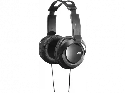 Auriculares - JVC HA-RX330-E, De diadema, Con cable, Deep Bass, Jack 3.5 mm, Negro