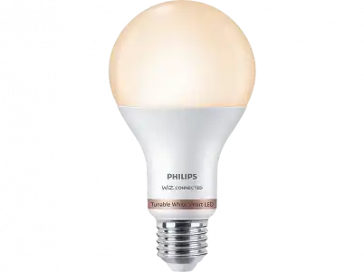 Bombilla inteligente - Philips Smart LED, 13W (Eq. 100 W) A67 E27, Luz Blanca de Cálida a Fría, Wi-Fi, Con tecnología SpaceSense