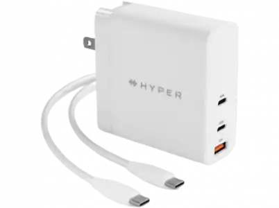 Cargador - Hyper Juice, USB-C, 140 W, Carga rápida, Blanco