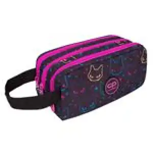 Estuche escolar con asa 3 compartimentos Primus Coolpack Magic Cats