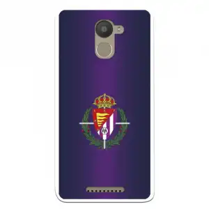 Funda Oficial Valladolid Escudo Fondo Lila Para Bq Aquaris U Plus