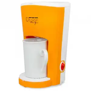 Italian Design Total Funny Pro Cafetera de Goteo 1 Servicio Naranja/Blanca