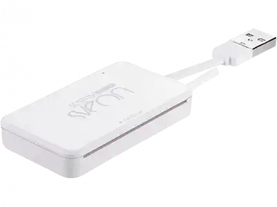 Lector de DNI digital - Sveon SCT011M, Mini, 3.0, Compatible con MAC y Windows 10, blanco