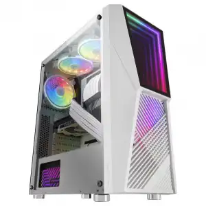 Mars Gaming MC777 Infinity Mirror ARGB Cristal Templado USB 3.0 Blanca