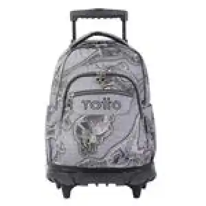 Mochila escolar con ruedas Totto Renglones Estampado Dinosaurios