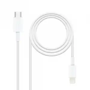 Nanocable Cable Lightning Macho a USB-C Macho 2m Blanco