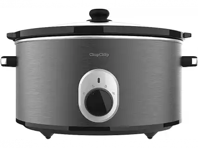 Olla de cocción lenta - Cecotec ChupChup, Eléctrica, 2 temperaturas, Cerámica, 260 W, 5.5 L, Inox