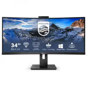 Philips 346P1CRH/00 34" LED UltraWide Quad HD 100Hz Curvo USB-C