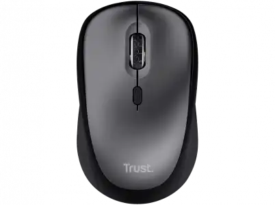 Ratón inalámbrico - Trust Yvi+, RF Wireless, 1600 dpi, 83% de plástico reciclado, Negro