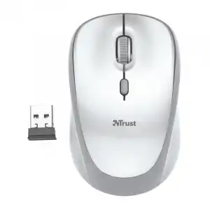 Trust Yvi Wireless Ratón Inalámbrico 1600DPI Plata