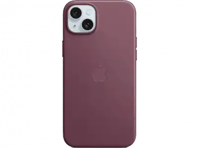 APPLE Funda de trenzado fino con MagSafe para iPhone 15 Plus, Rojo mora