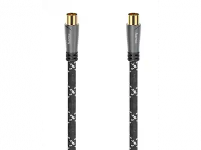 Cable de antena - Hama 00205071, Coaxial, Tecnología Point, 120 dB, 3 m, Negro