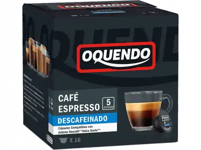 Cápsulas monodosis - Oquendo DGOQ16DS, Espresso descafeinado, Pack de 16 cápsulas para tazas