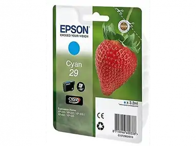 Cartucho de Tinta - Epson 29 Cian Para Expression Home XP-235, XP-332, XP-335, XP-432, XP-435