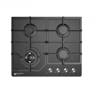 EAS Electric EMH463CGB Encimera de Gas 4 Zonas 60cm Cristal Negro