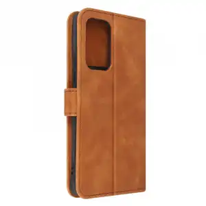 Forcell Funda Efecto Ante con Tarjetero Marrón para Samsung Galaxy A53 5G