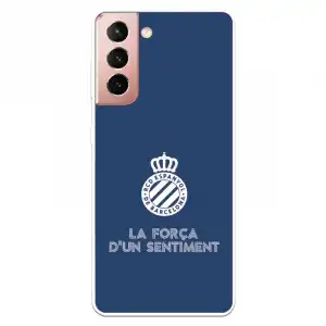 Funda Para Samsung Galaxy S21 Licencia Oficial Rcd Espanyol Escudo Fondo Azul