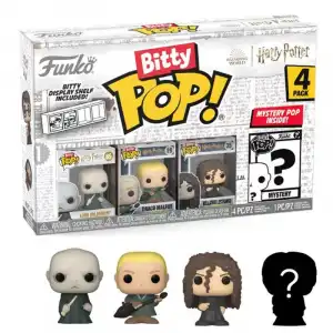 Funko Bitty Pop Harry Potter Pack 4 Voldemort/Draco Malfoy/Bellatrix Lestrange/Figura Misteriosa