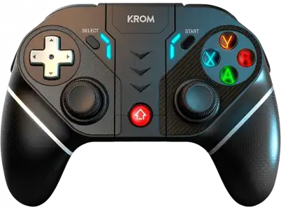 Gamepad - Krom Gaming Kexal, Multiplataforma, Bluetooth 5.0, True Wireless 2.4 GHz, Negro