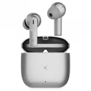 Ksix Meteor Auriculares Inalámbricos con Estuche Metálico Control Táctil Plata