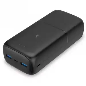 Ksix Supra Powerbank 30000 Mah 20W PD con Cable USB-A USB-C Negro