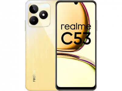 Móvil - realme C53, Gold, 128GB, 6GB RAM, 6.74" HD, 5000 mAh, Android 13