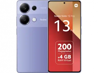 Móvil - Xiaomi Redmi Note 13 Pro, Morado, 256 GB, 8 GB RAM, 6.67" Full HD+AMOLED, MediaTek Helio G99 Ultra, 5000 mAh, Android