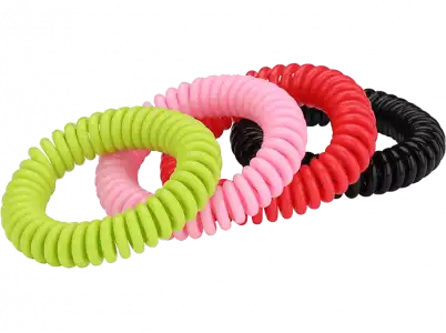 Repelente de mosquitos - NK Pulseras Cintronela, Pack 4, Hasta 250 h, Aceite esencial, Multicolor