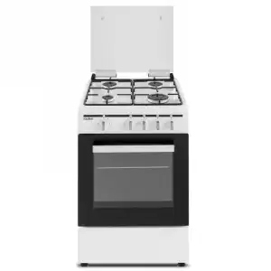 Sauber SCW41GB Cocina de Gas 4 Zonas + Horno Blanco