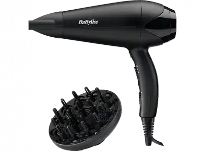 Secador - Babyliss PowerDry D563DE, 91 km/h, Botón de aire frío, 2 Velocidades, Negro