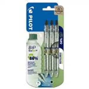 Set 3 bolígrafos Pilot EcoBall X3 negro tinta con base de aceite