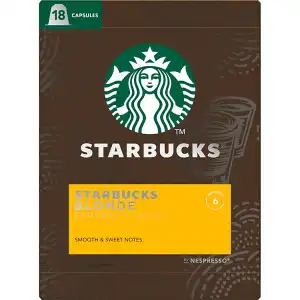 STARBUCKS - Estuche 18 Cápsulas Blonde Café Espresso Intensidad 6 Compatibles Con Máquinas Nespresso Original