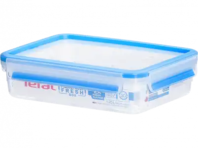 Tupper - Tefal MasterSeal K3021412, Envase hermético, 1.2L, Azul, Transparente