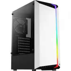 Aerocool Bionic V1 RGB Cristal Templado USB 3.0 Blanca