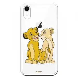 Funda Oficial Disney Simba y Nala Transparente El Rey León para iPhone XR