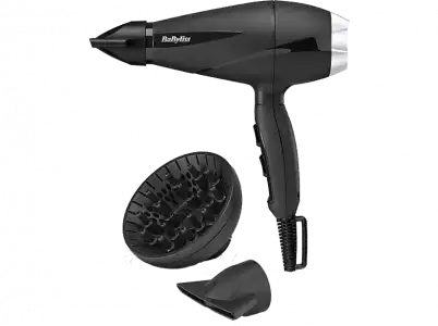 Secador - BaByliss Style Pro 2100 6710DE, 2100W, 3 temperaturas, 2 velocidades, Difusor incluido, Negro