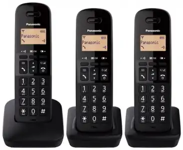 Teléfono inalámbrico Panasonic Dect KX-TGB613SPB Trío Negro