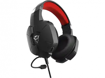 Auriculares gaming - Trust GXT 323 Carus, De diadema, Con cable, Jack de 3.5 mm, Micrófono, Negro