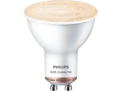 Bombilla inteligente - Philips Smart LED, 4.7W (Eq. 50 W) GU10, Luz Blanca de cálida a fría, WiFi, Con tecnología SpaceSense