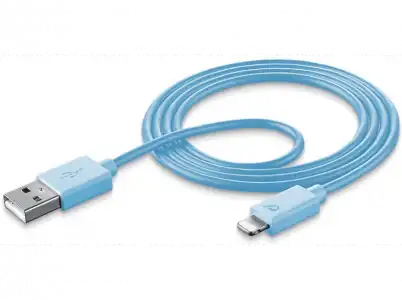 Cable USB - CellularLine USBDATAMFISMARTB, 1m, A Lightning, Azul