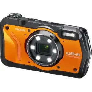 Cámara Compacta Para Exteriores Ricoh Wg6 - 20 Mp - Video 4k - Naranja