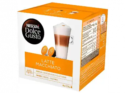 Cápsulas monodosis - Dolce Gusto Latte Macchiato, Pack de 16 cápsulas para 8 tazas