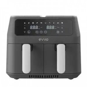 Freidora Sin Aceite Evvo Tasty Fryer 8l, Capacidad 8 L, Doble Compartimento, Hasta 200oc, 2800w