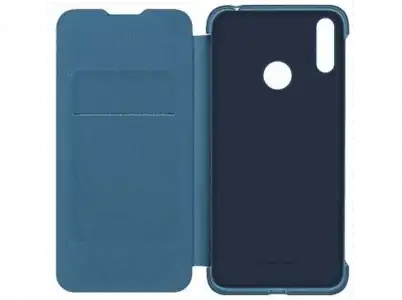 Funda - Huawei, Para Huawei Y7 2019, Con tapa, Anti-rayaduras, Azul