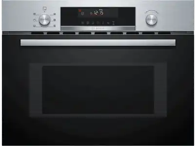 Horno - Bosch CMA585GS0, 3350 W, 50 Hz, Compacto 60Cm, Acero inoxidable